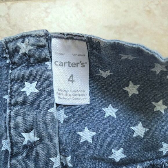 Carter's Chambray ruffled star spangled thin strapped dress - Picture 13 of 16